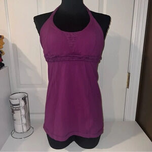 lululemon Dignity Halter Dewberry Tank Top Size 8